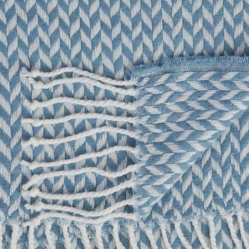 Arya Woven Throw by Laura Ashley in Dark Seaspray Blue