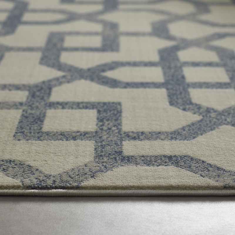 Origins Artic Avanti Geometric Modern Rug in Blue and Cream