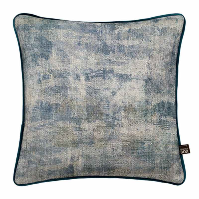 Avianna Abstract Cushion in Green Teal