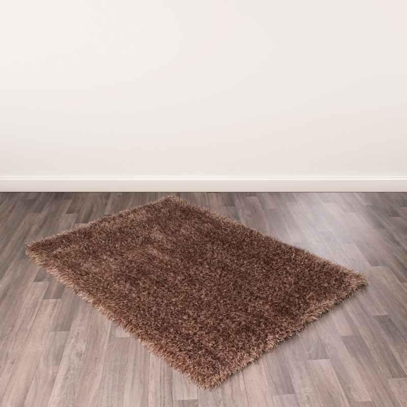 Balotelli Mixed Shaggy Rugs in Beige Choc