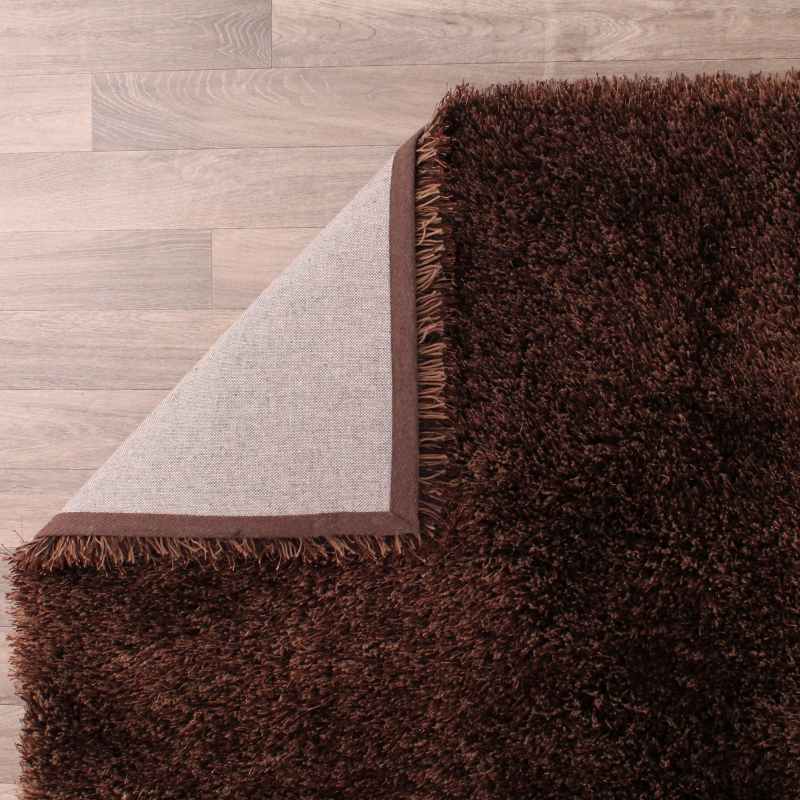 Balotelli Mixed Shaggy Rugs in Choc Brown