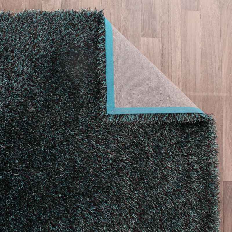 Balotelli Mixed Shaggy Rugs in Choc Teal