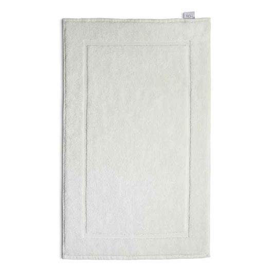 Bamboo Cotton Border Bath Mat in Cream