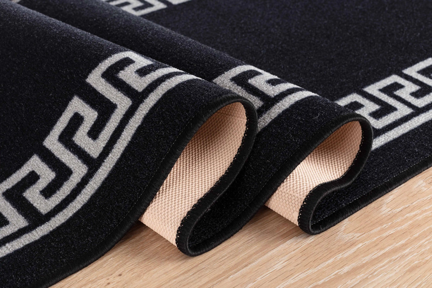 Washable Gel-Back Havana 413 Black Rug