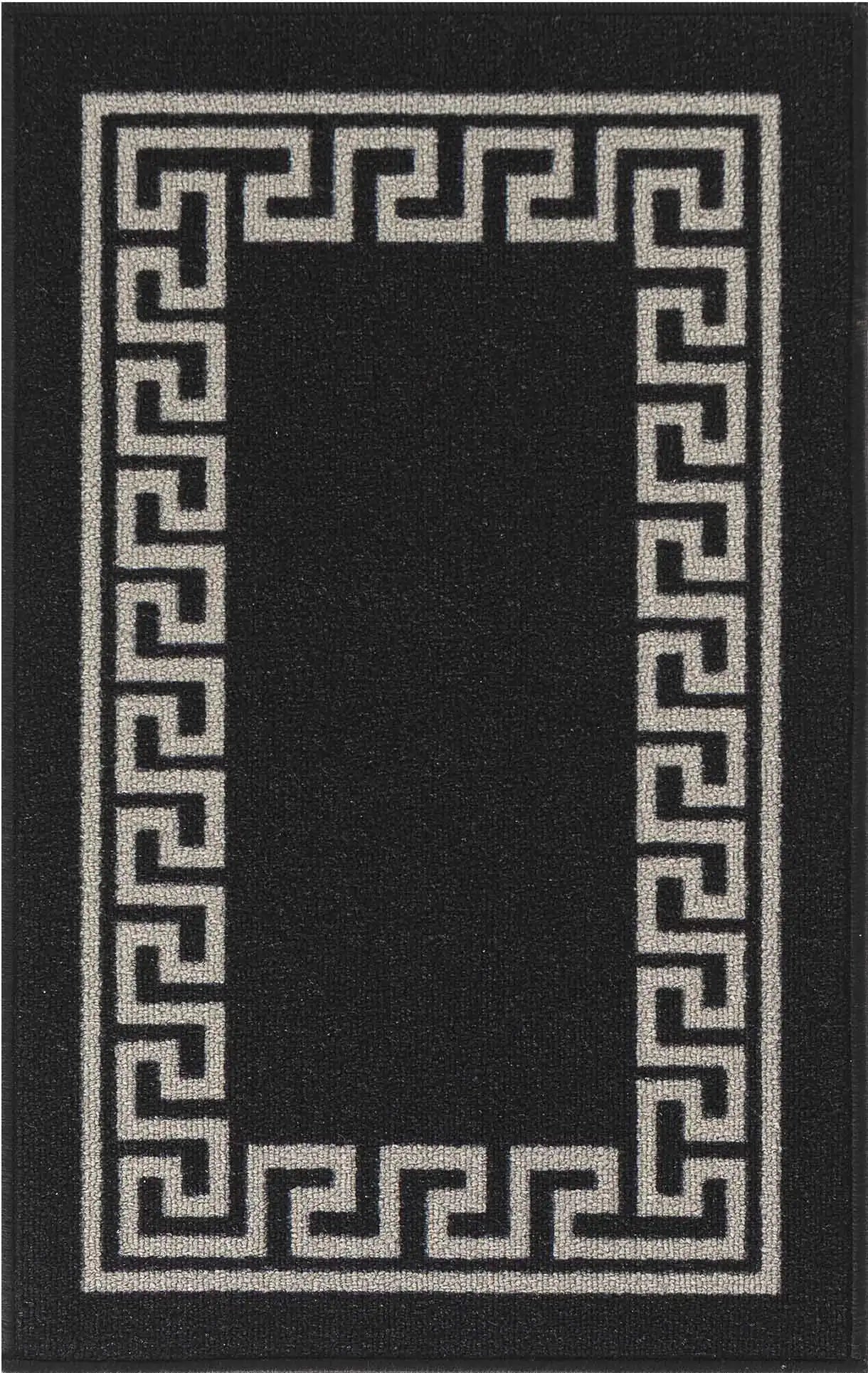 Washable Gel-Back Havana 413 Black Rug