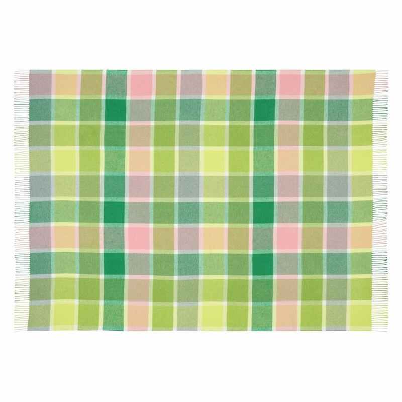 Bridgeport Checked Throw by Designers Guild in Lime Green