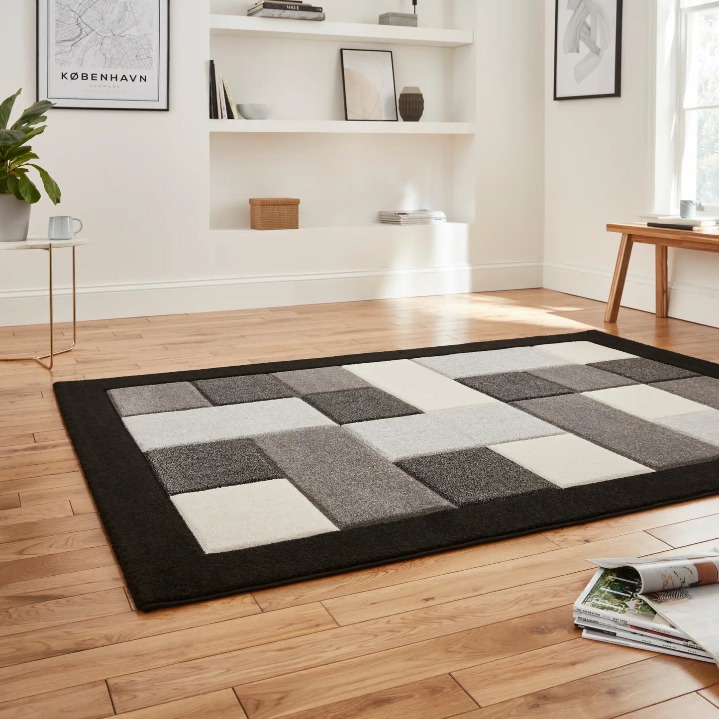 Brooklyn BRK04 Black Grey Rug RS