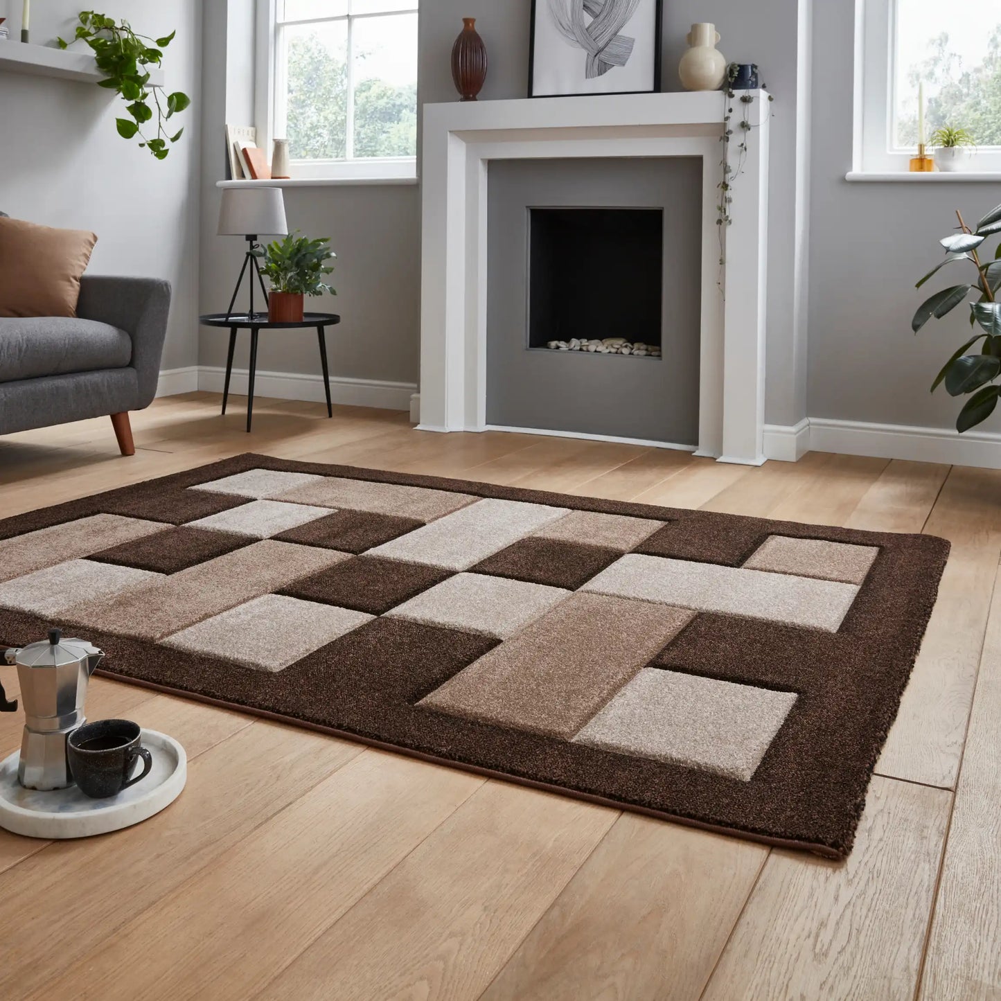 Brooklyn BRK04 Brown Beige Rug RS