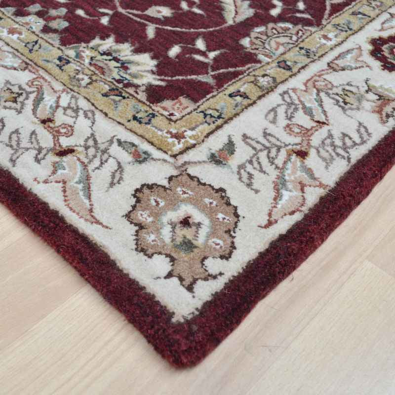 Buckingham Ziegler Traditional Wool Hallway Runner Rugs in Red