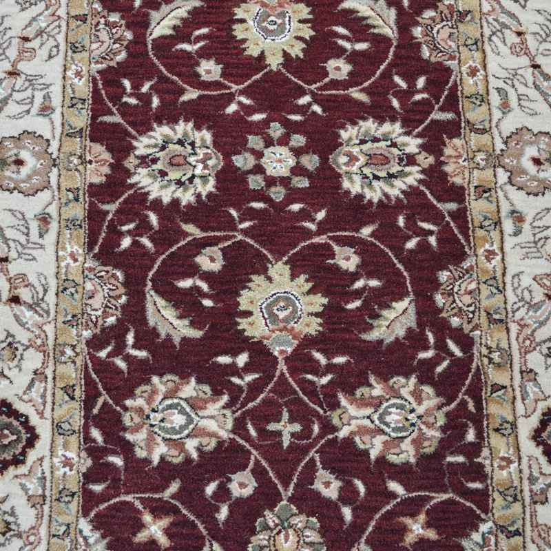 Buckingham Ziegler Traditional Wool Hallway Runner Rugs in Red