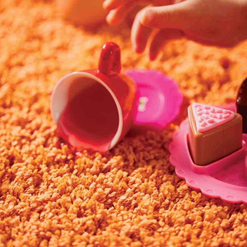 Buddy Washable Plain Rugs in Orange