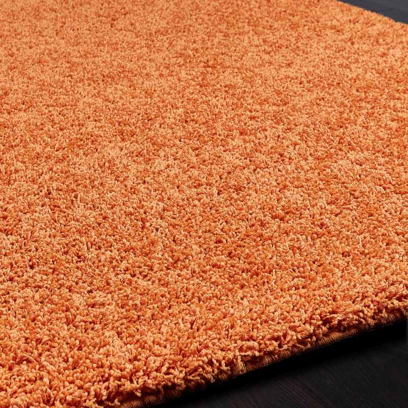 Buddy Washable Plain Rugs in Orange