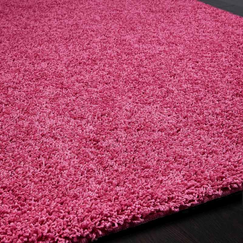 Buddy Washable Plain Rugs in Pink