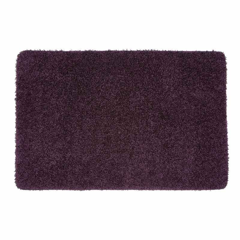 Buddy Washable Plain Rugs in Purple