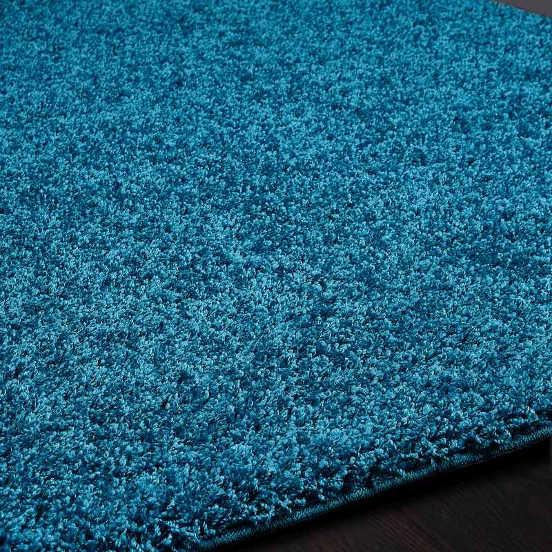 Buddy Washable Plain Rugs in Teal Blue
