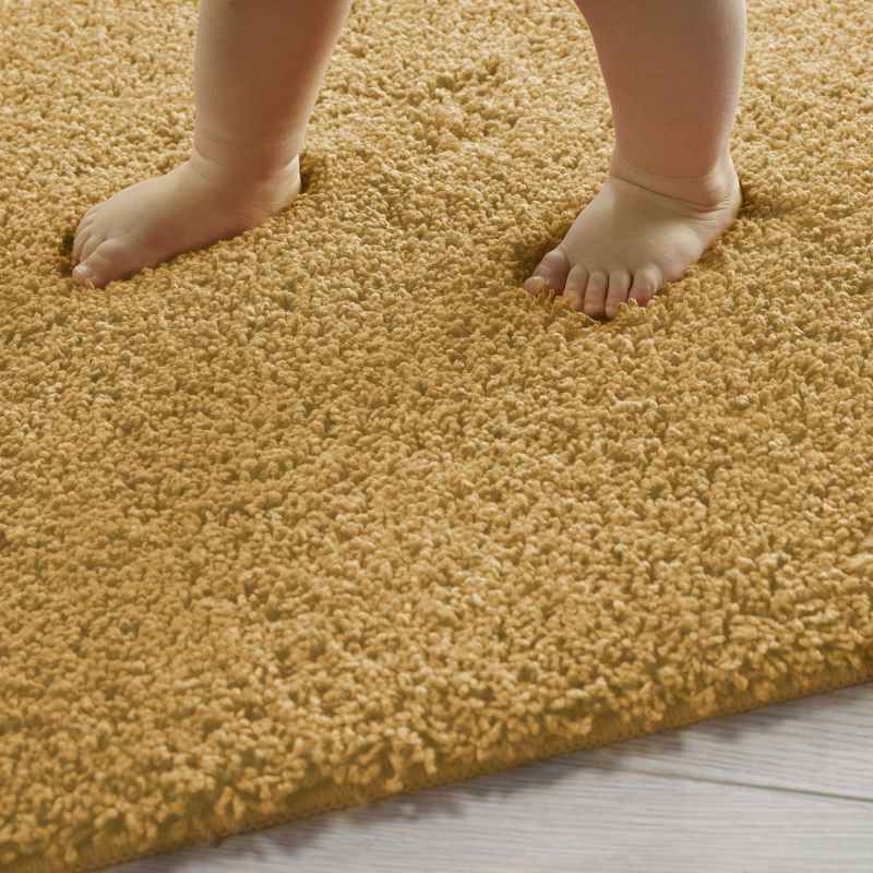 Buddy Bath Washable Toilet Bathroom Mat Rugs in Ochre Mustard Yellow