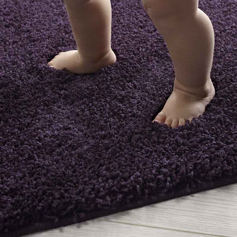 Buddy Bath Washable Toilet Bathroom Mat Rugs in Plum Purple