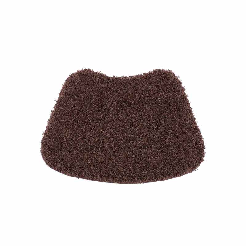 Buddy Bath Washable Curve Mat Rugs in Chocolate Brown