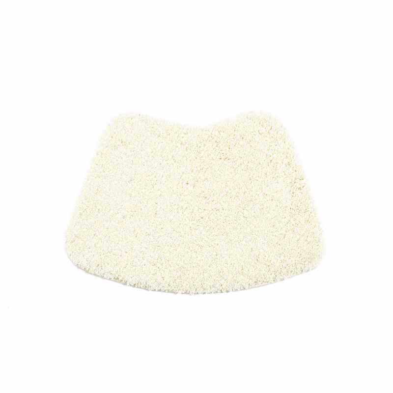 Buddy Bath Washable Curve Mat Rugs in Ivory White