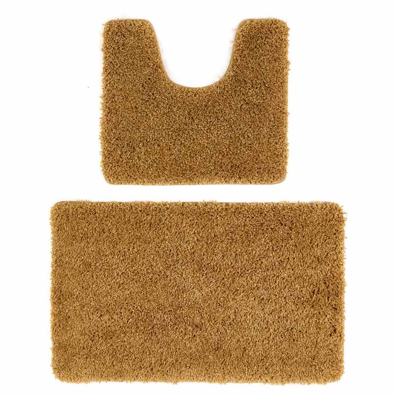 Buddy Bath Mat And Toilet Washable Set in Ochre Yellow