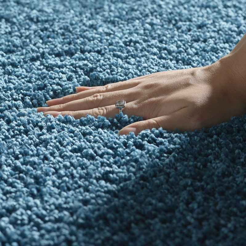 Buddy Bath Mat And Toilet WashableSet in Teal Blue