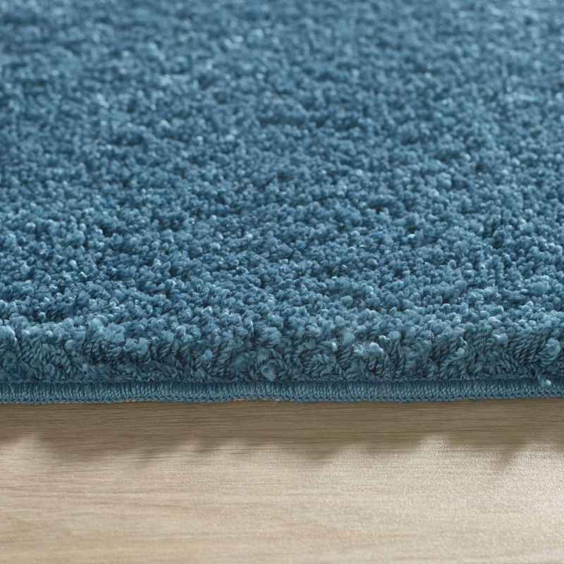 Buddy Bath Mat And Toilet WashableSet in Teal Blue