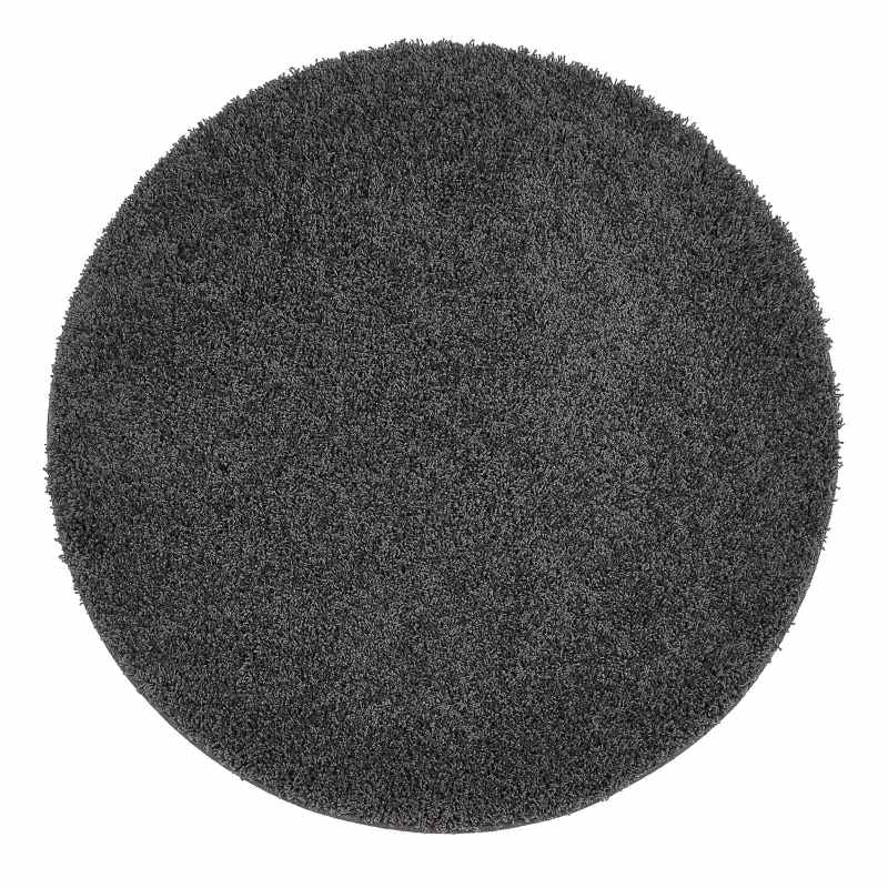 Buddy Washable Round Circle Rugs in Charcoal