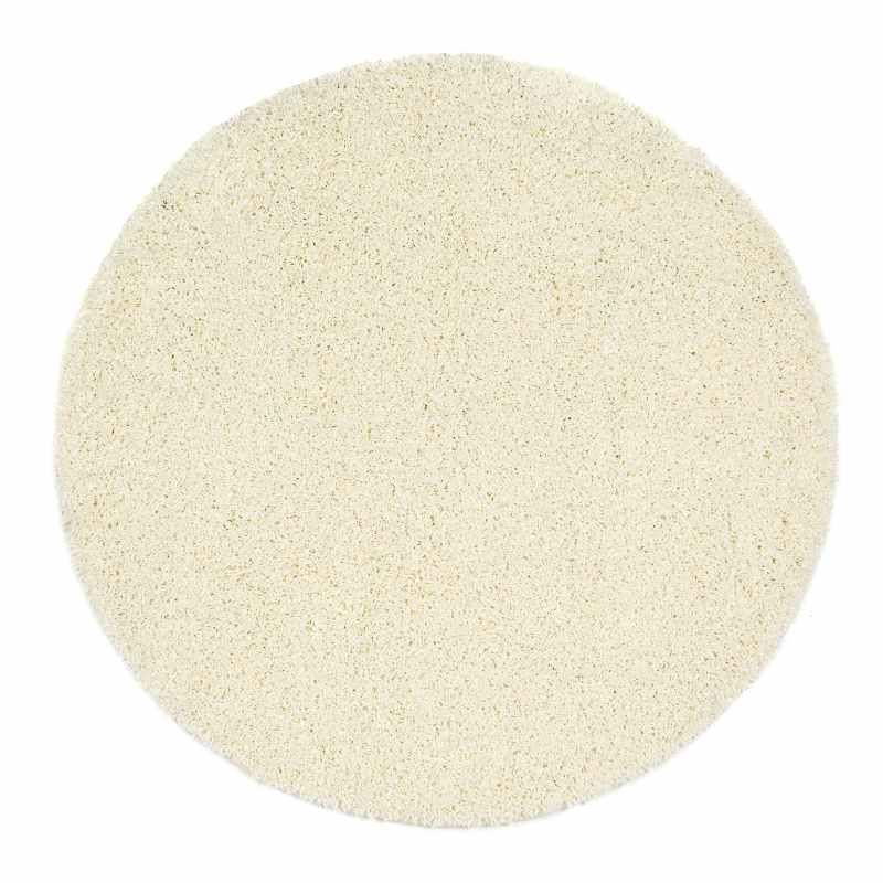 Buddy Washable Round Circle Rugs in Cream