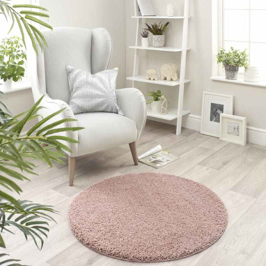Buddy Washable Round Circle Rugs in Nude