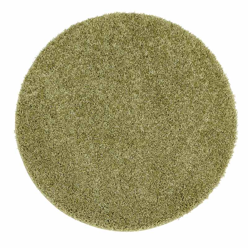 Buddy Washable Round Circle Rugs in Olive