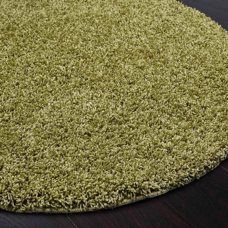 Buddy Washable Round Circle Rugs in Olive