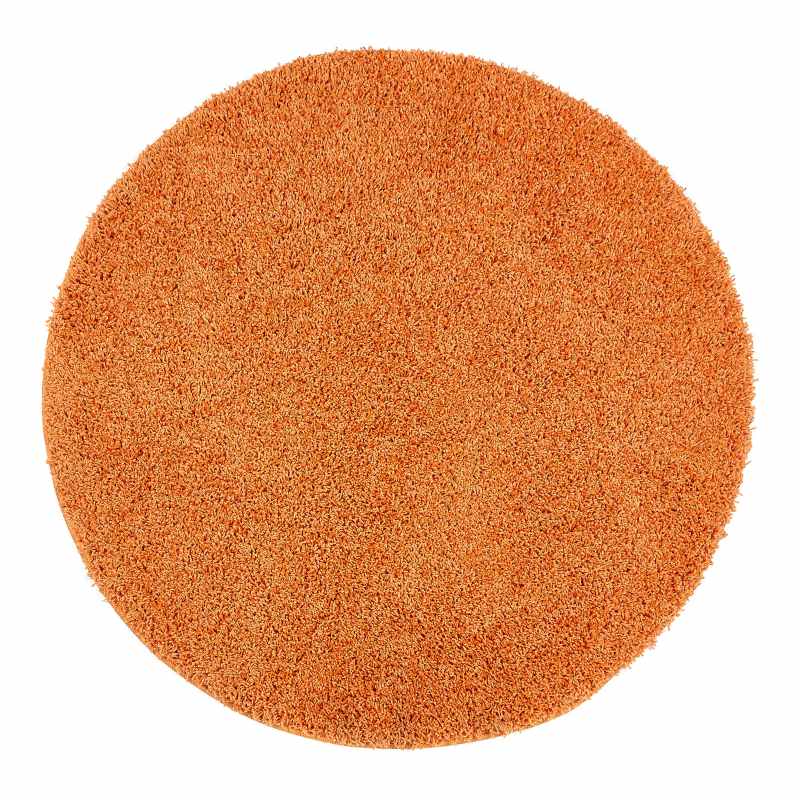 Buddy Washable Round Circle Rugs in Orange