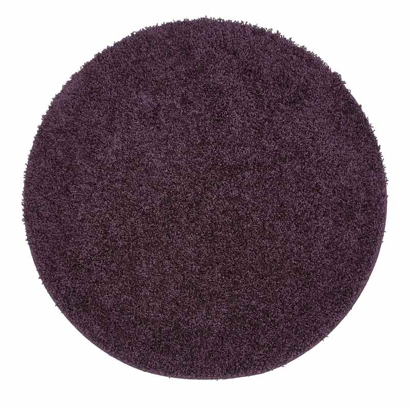 Buddy Washable Round Circle Rugs in Purple