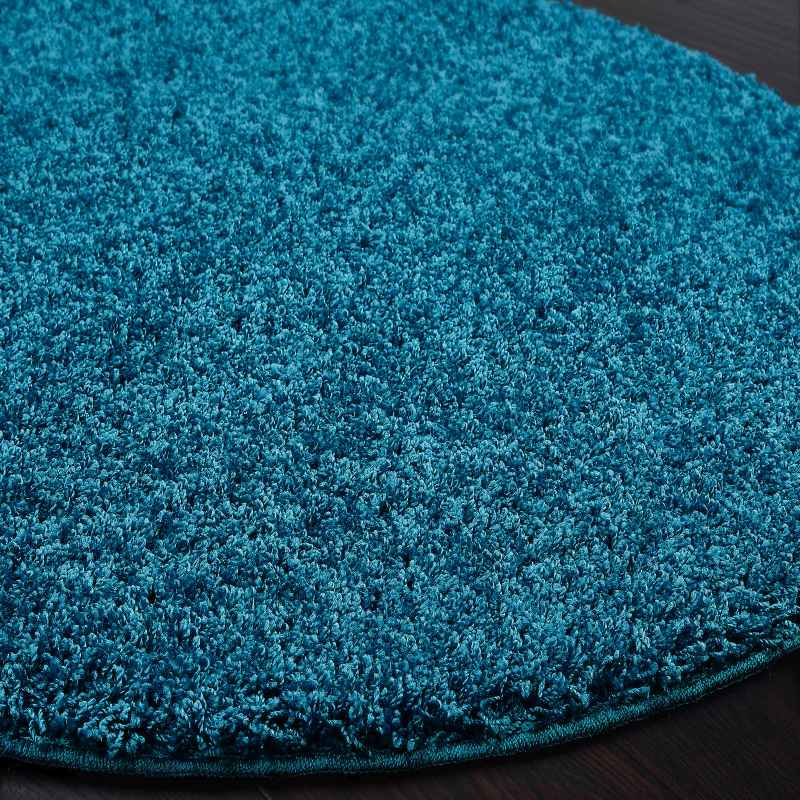 Buddy Washable Round Circle Rugs in Teal