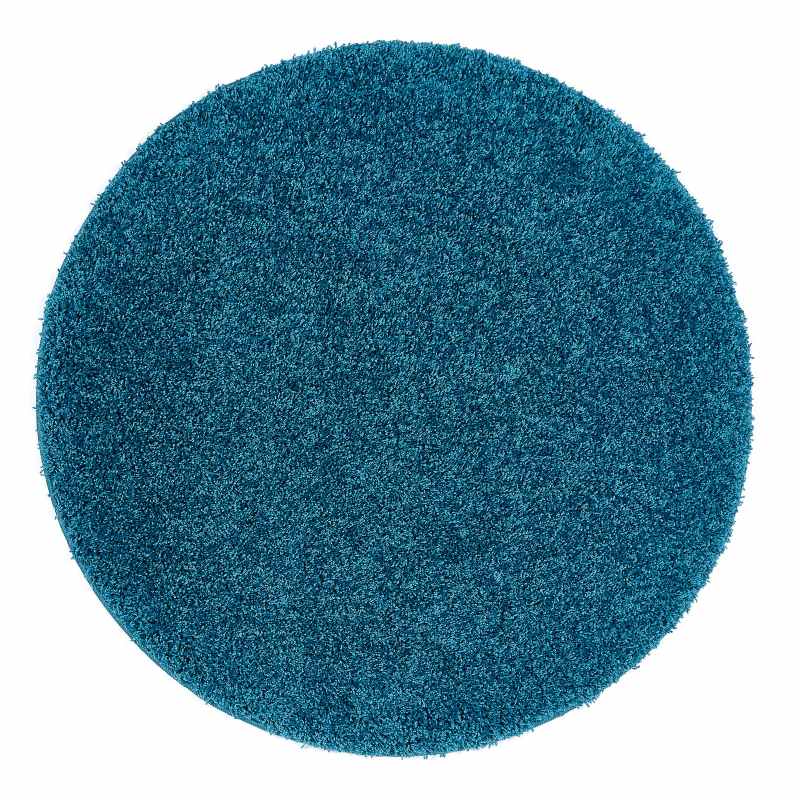 Buddy Washable Round Circle Rugs in Teal