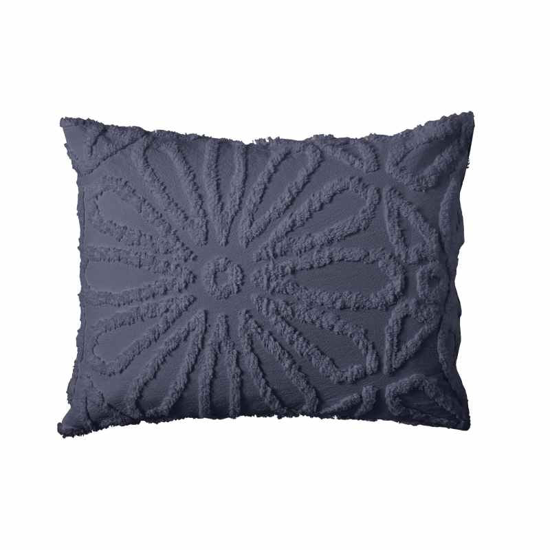 Chenille Medallion Cotton Bedding by Peri Home in Indigo Blue