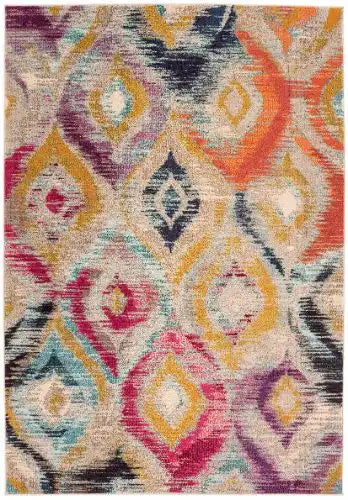 Asiatic colores modern rugs col 08 Multicoloured Living Room Rug.