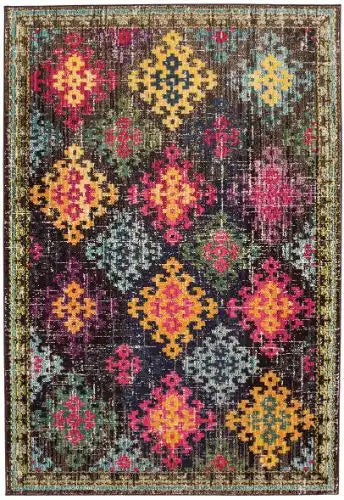 Asiatic colores modern rugs col 10 Multicoloured Living Room Rug.