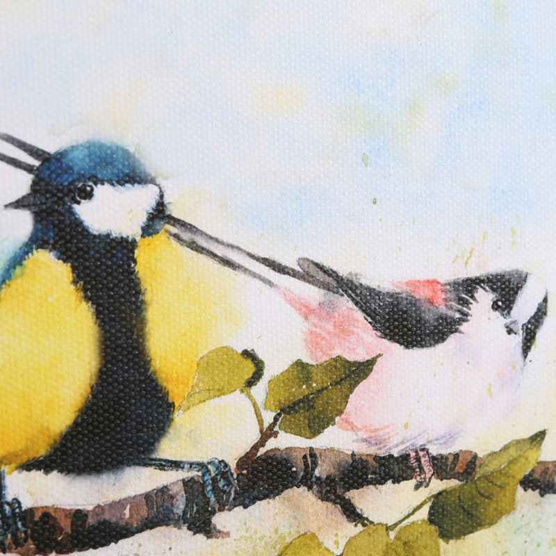 Covey Bird Framed Canvas 115774 by Laura Ashley in Multi