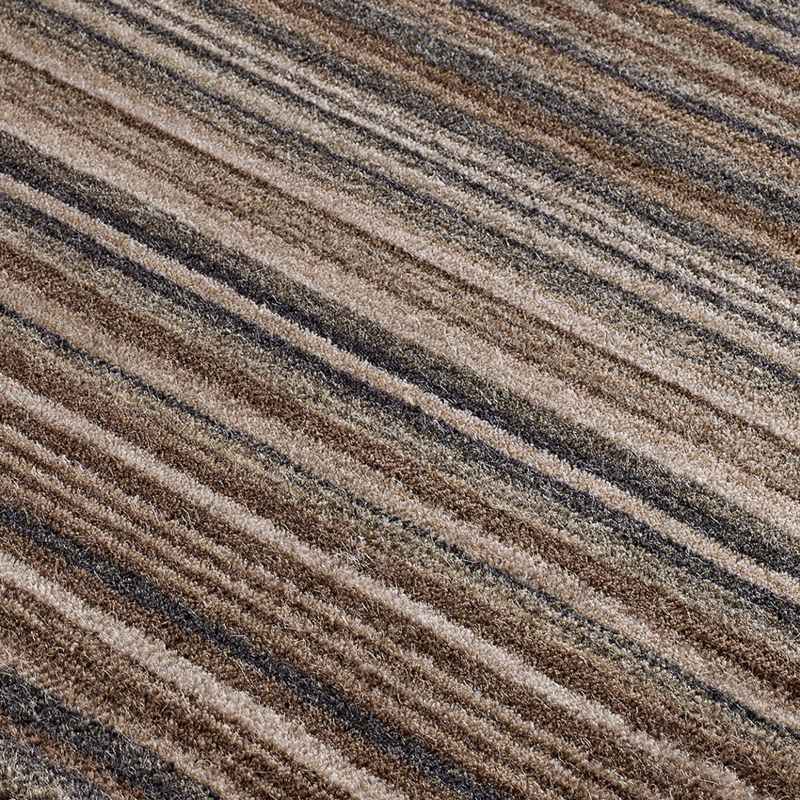 Carter Modern Stripe Wool Rugs in Natural