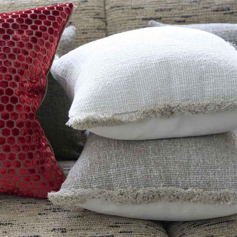 Charroux Boucle Cushion by Designers Guild in Chalk White