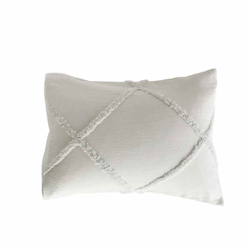 Chenille Lattice Bedding Duvet Cover and Pillowcase By Peri Home in Grey