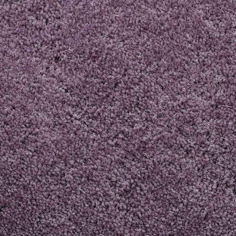 Chicago Circle Shaggy Plain Modern Rugs in Lavender