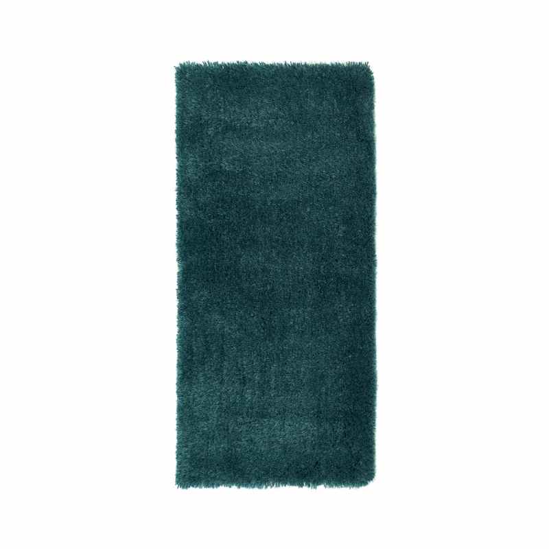 Chicago Shaggy Modern Plain Runner Rugs in Dark Teal