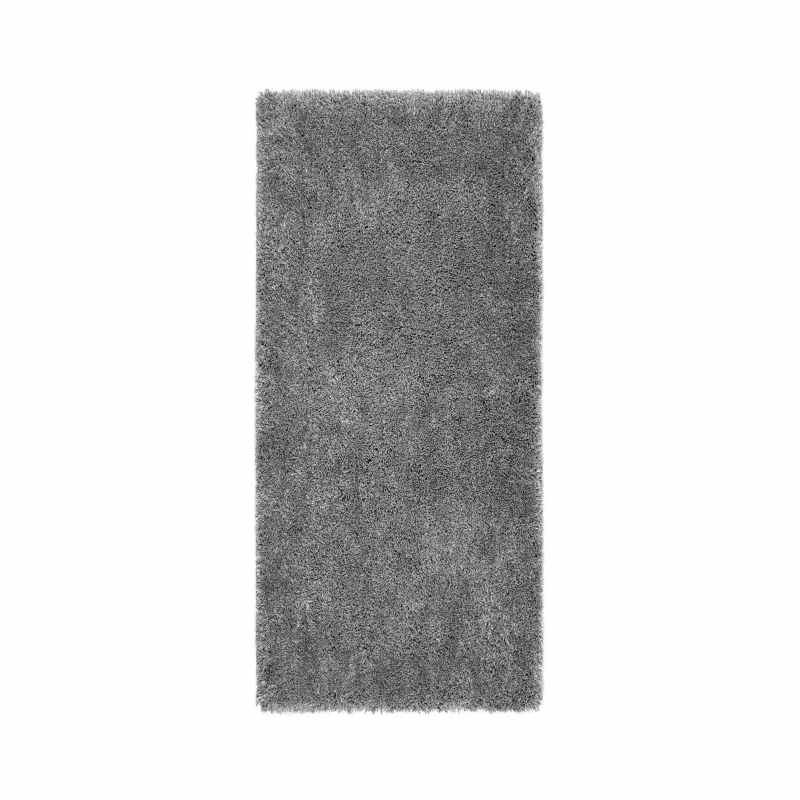 Chicago Shaggy Modern Plain Runner Rugs in New Grey