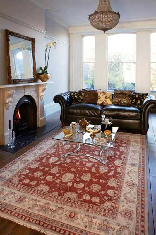 Asiatic chobi chobi 08 Beige, Red Living Room Wool Rug.