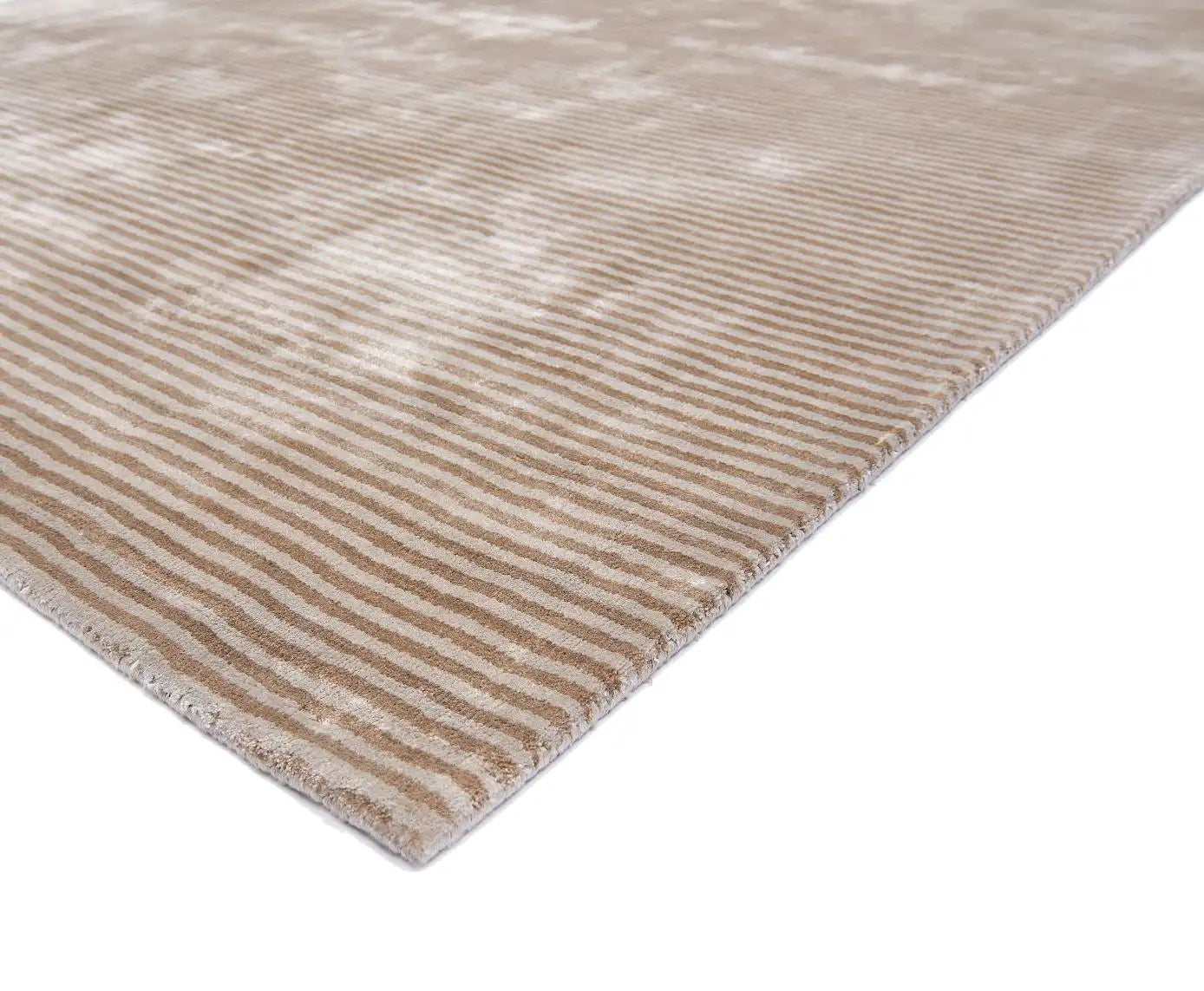 Asiatic chrome stripe barley Beige Living Room Striped Rug.