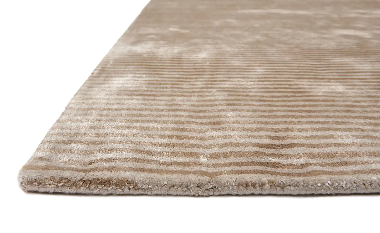 Asiatic chrome stripe barley Beige Living Room Striped Rug.