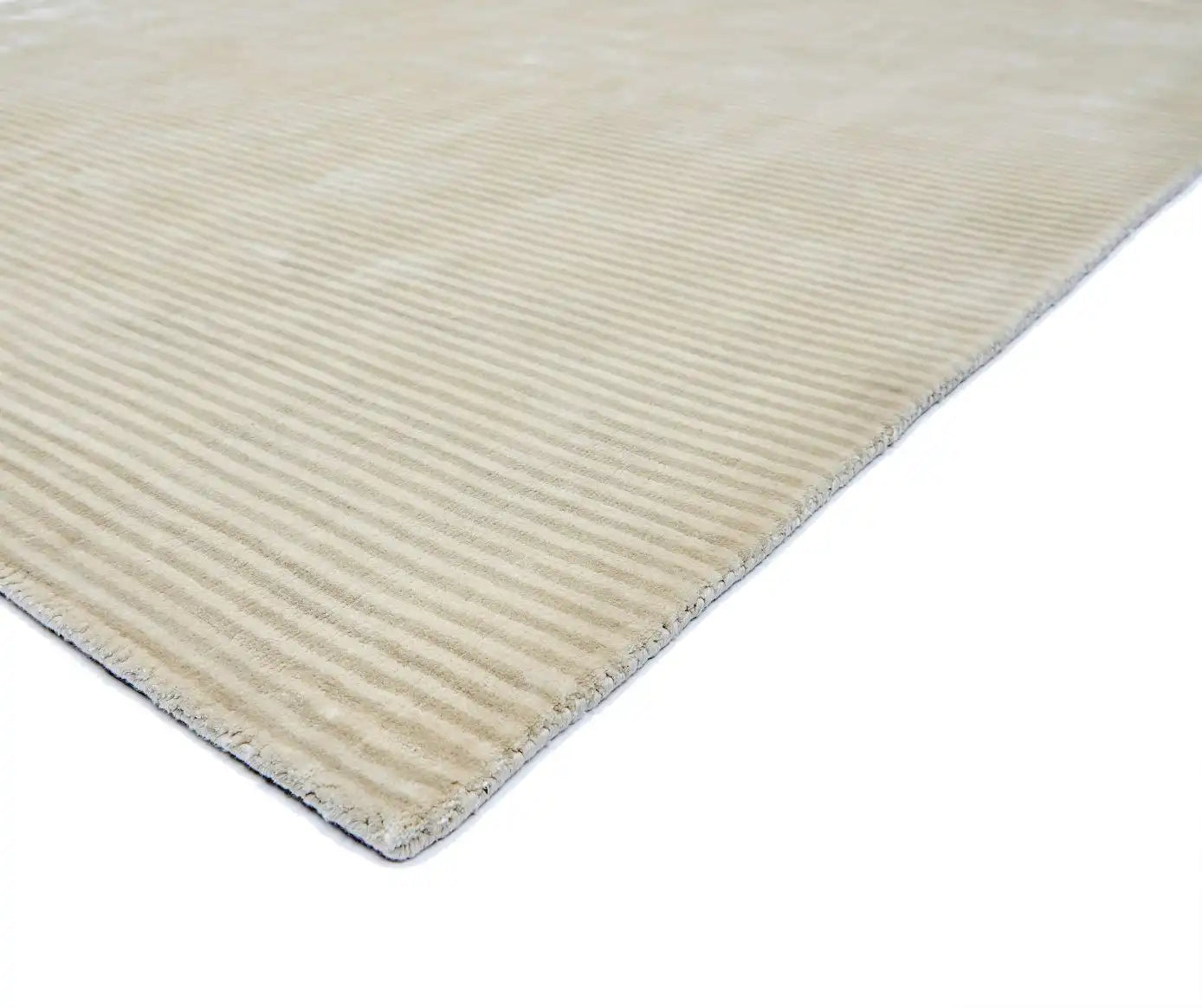 Asiatic chrome stripe putty Beige Living Room Striped Rug.