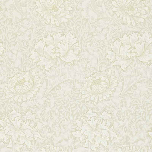 Chrsyanthemum Wallpaper 216457 by Morris & Co in Chalk White